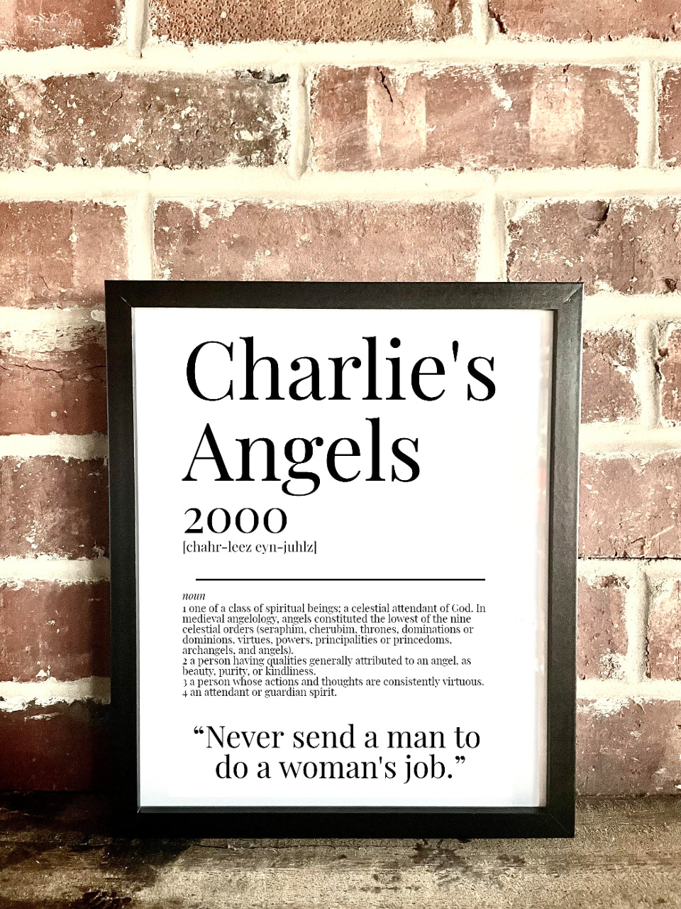 Charlie's Angels 2000 Movie Quote Dictionary Prints