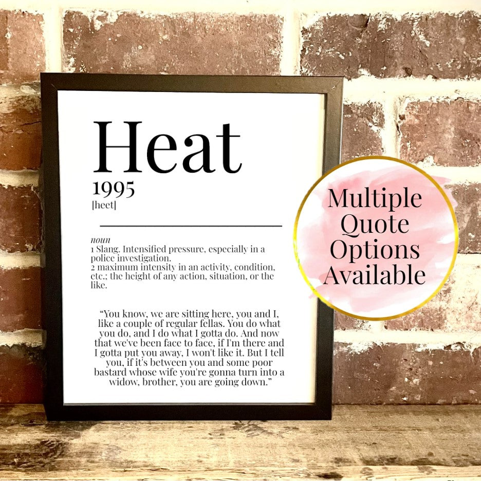Heat 1995 Movie Quote Dictionary Prints