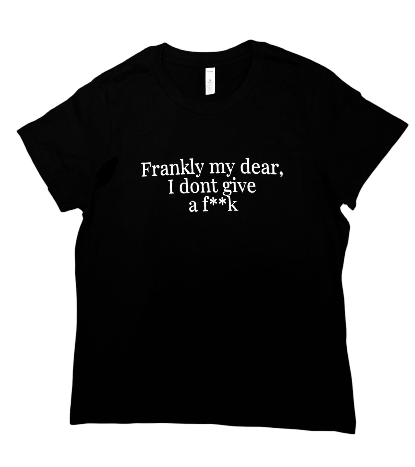Frankly My Dear, censored Women’s Black T-shirt