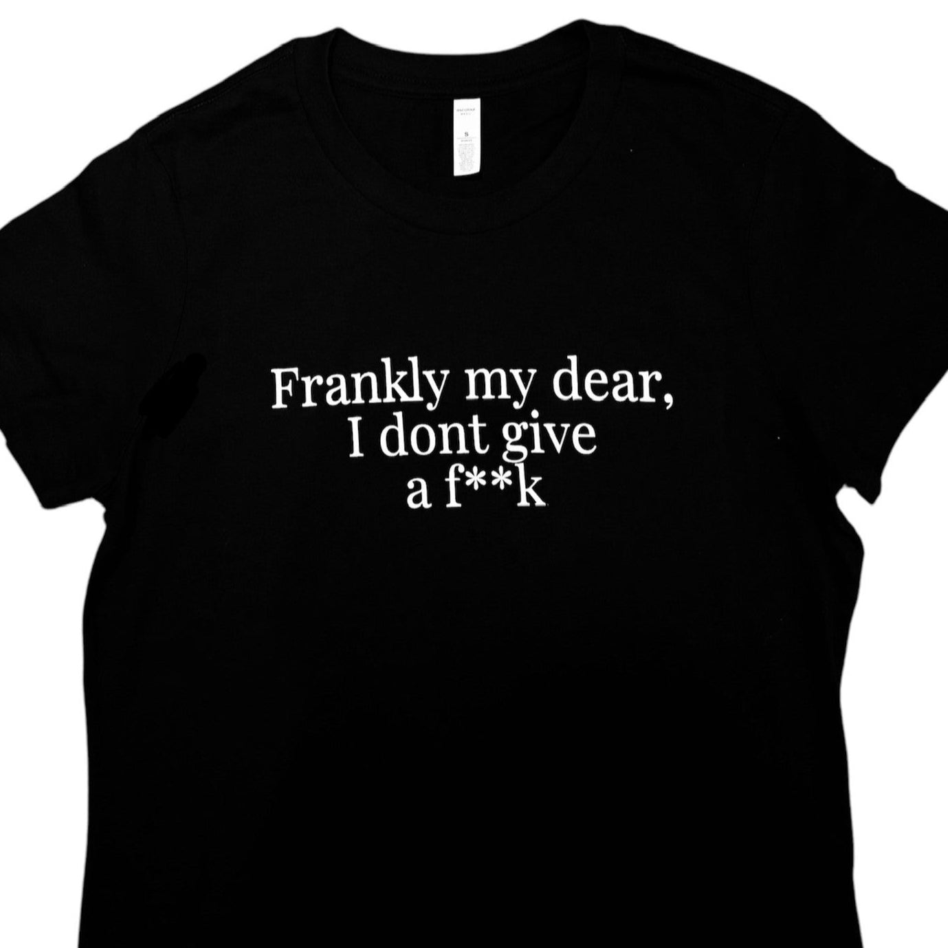 Frankly My Dear, censored Women’s Black T-shirt
