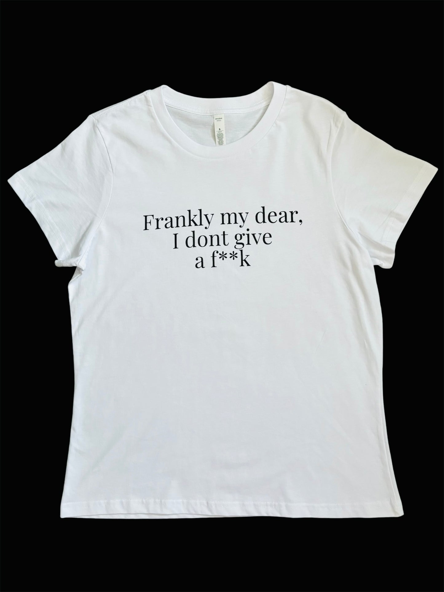 Frankly My Dear, censored Women’s White T-shirt