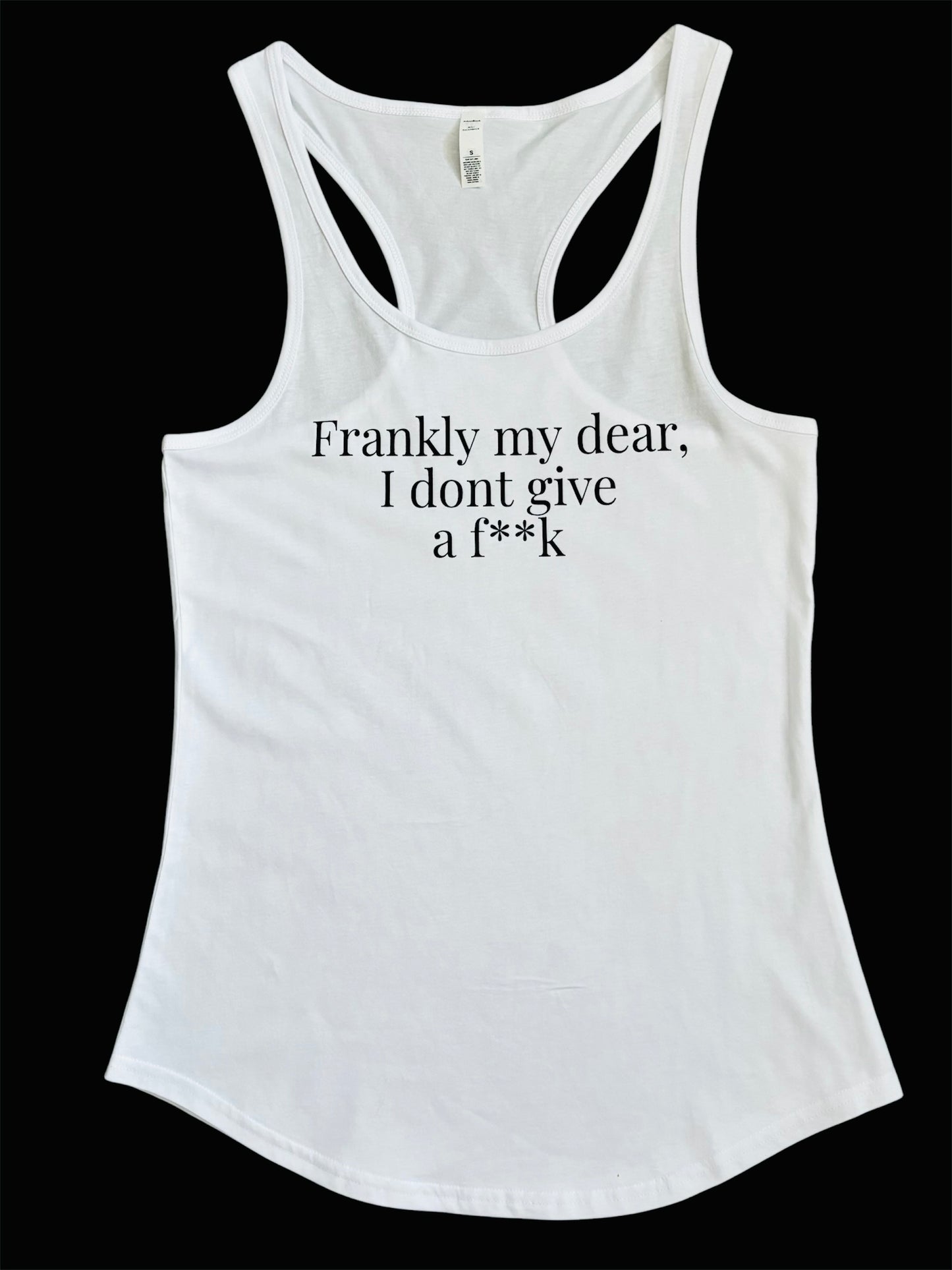 Frankly My Dear, censored Women’s White Vest