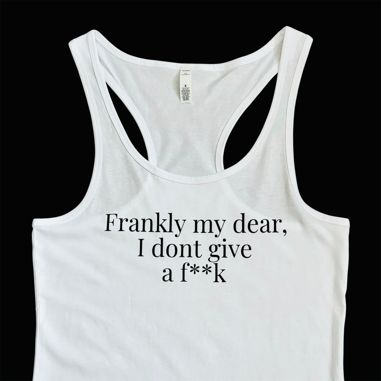 Frankly My Dear, censored Women’s White Vest