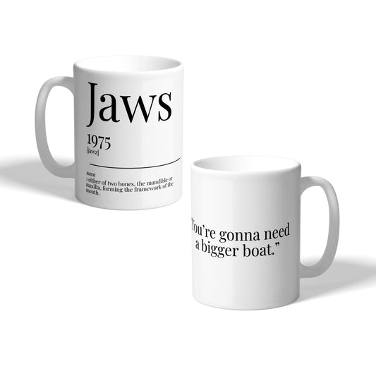 Jaws 1975 Movie Quote Bigger Boat Dictionary Ceramic Mug