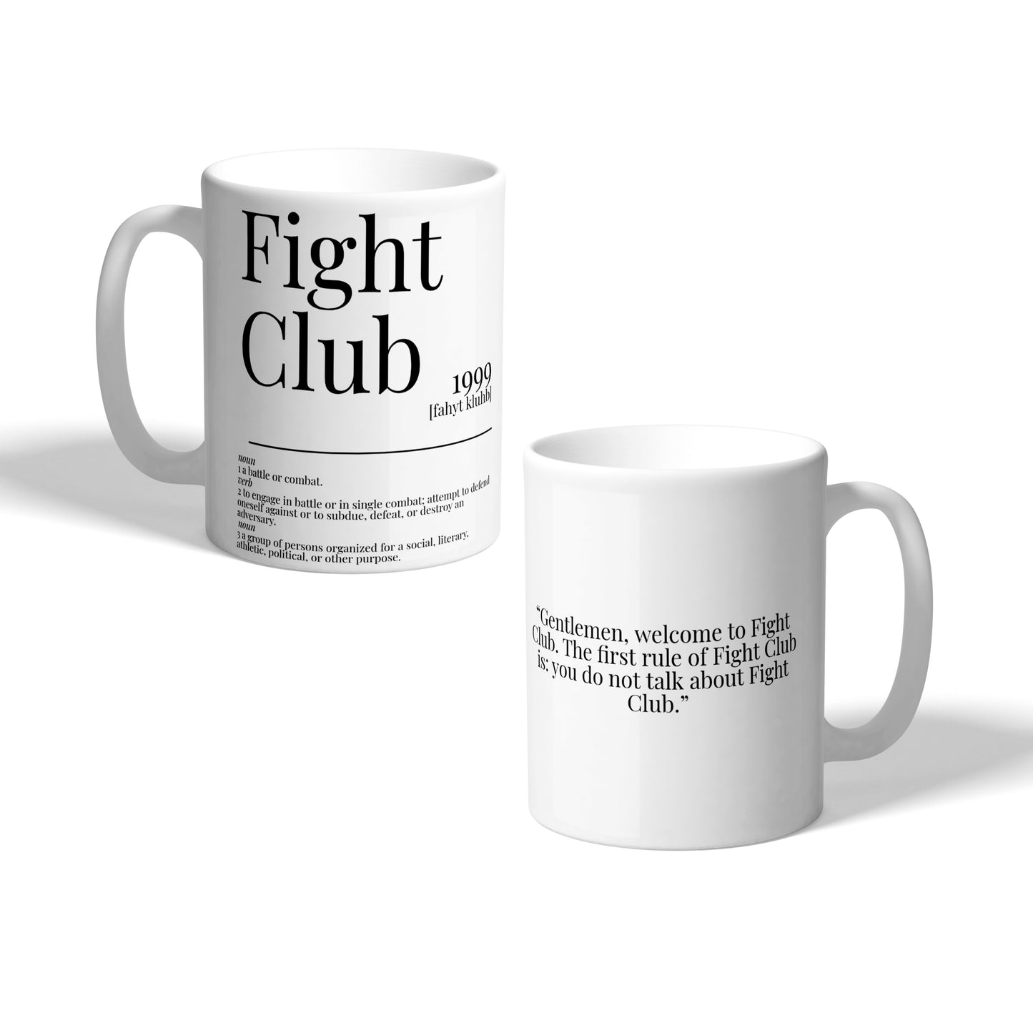 Fight Club 1999 Movie Quote First Rule Dictionary Ceramic Mug