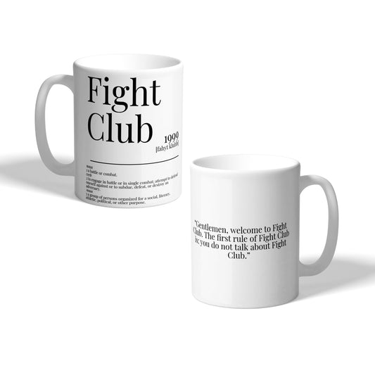 Fight Club 1999 Movie Quote First Rule Dictionary Ceramic Mug