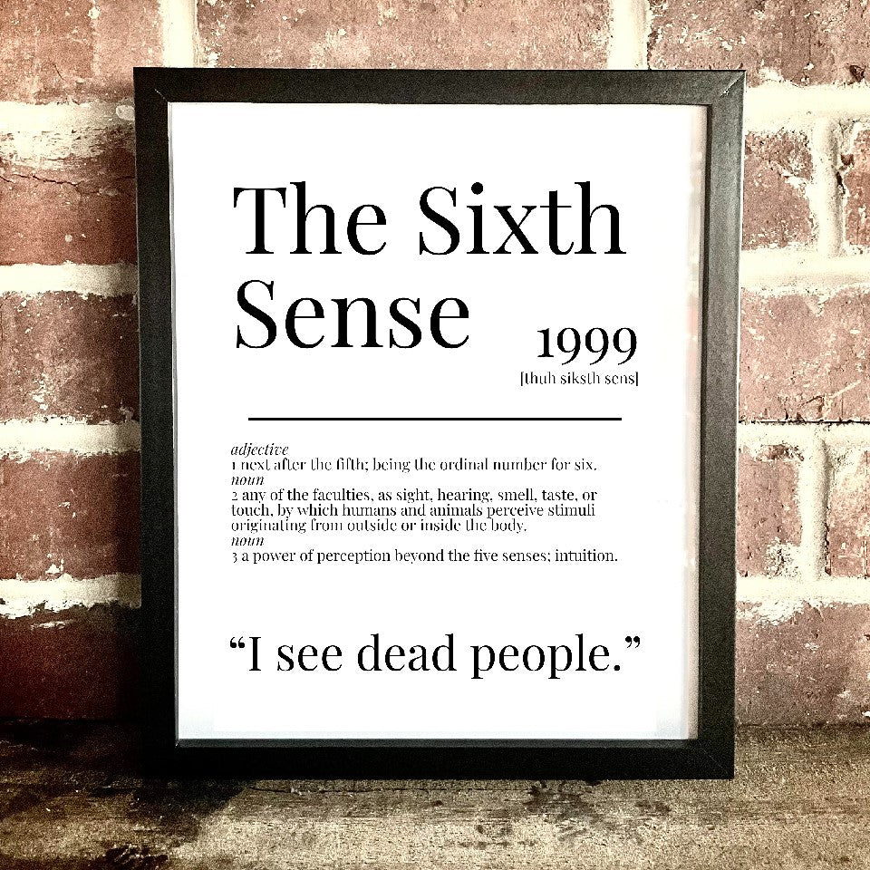 The Sixth Sense 1999 Movie Quote Dictionary Print