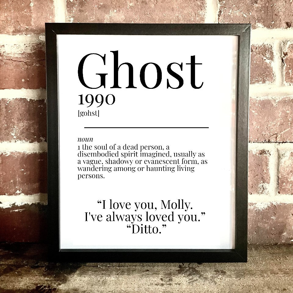 Ghost 1990 Movie Quote Dictionary Prints