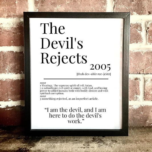 The Devil's Rejects 2005 Movie Quote Dictionary Print