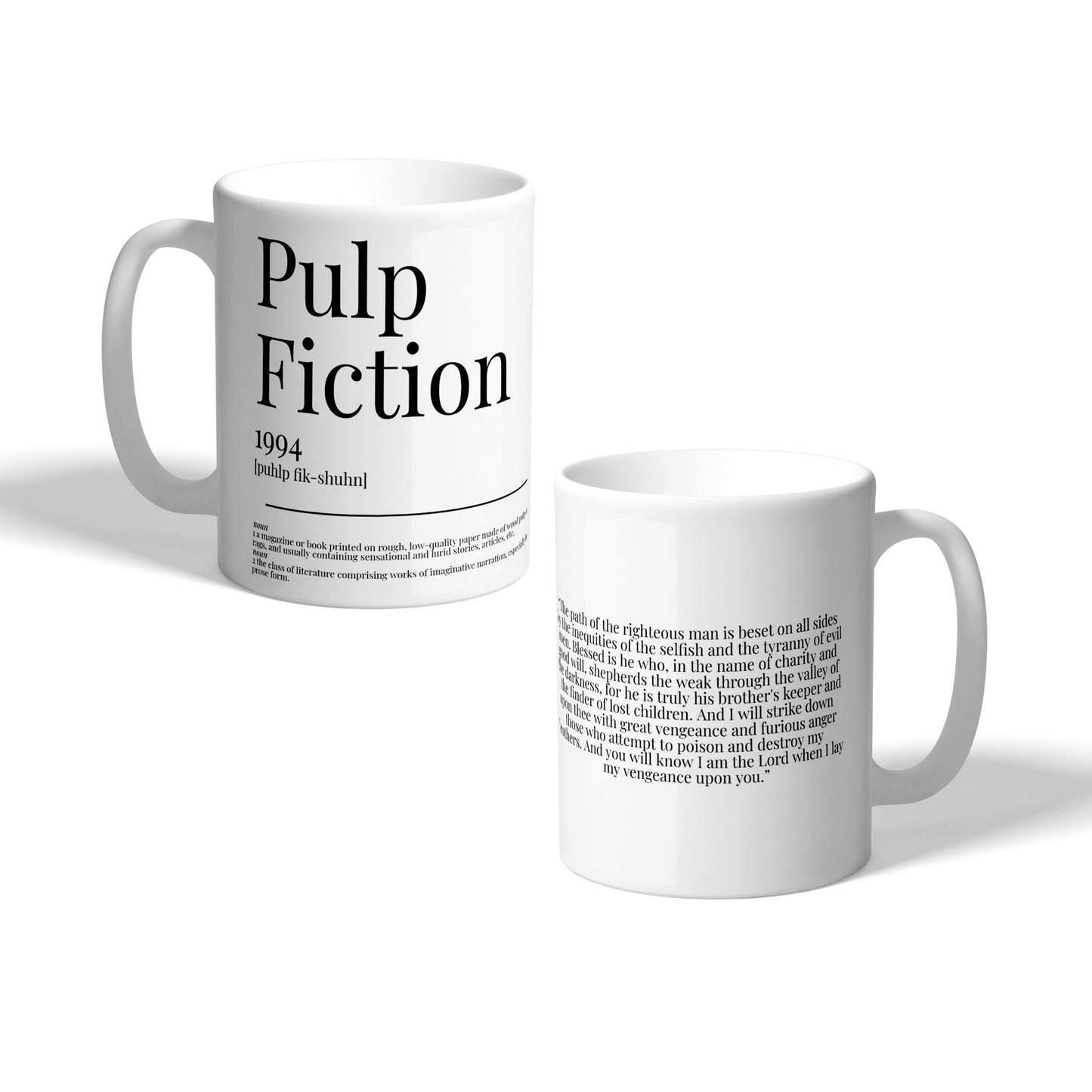 Pulp Fiction 1994 Movie Quote Ezekiel 25:17 Dictionary Ceramic Mug