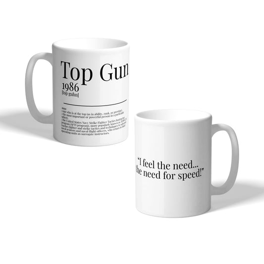 Top Gun 1986 Movie Quote Need For Speed Dictionary Ceramic Mug