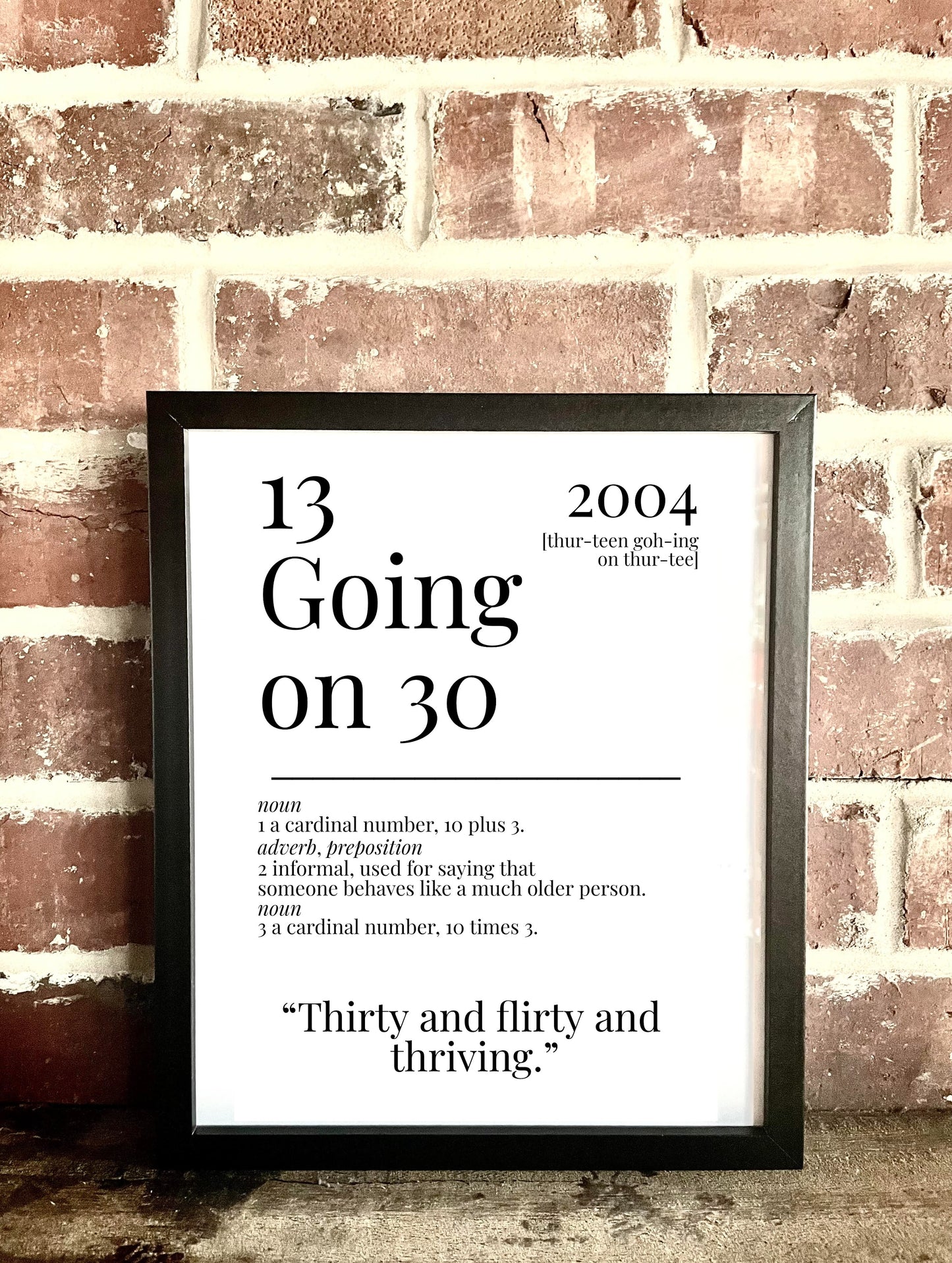 13 Going on 30 2004 Movie Quote Dictionary Prints