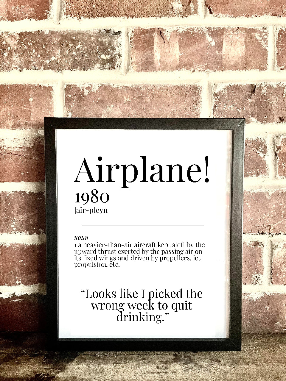 Airplane! 1980 Movie Quote Dictionary Prints