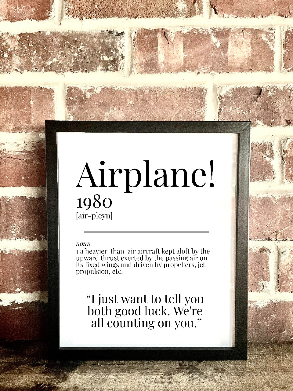 Airplane! 1980 Movie Quote Dictionary Prints