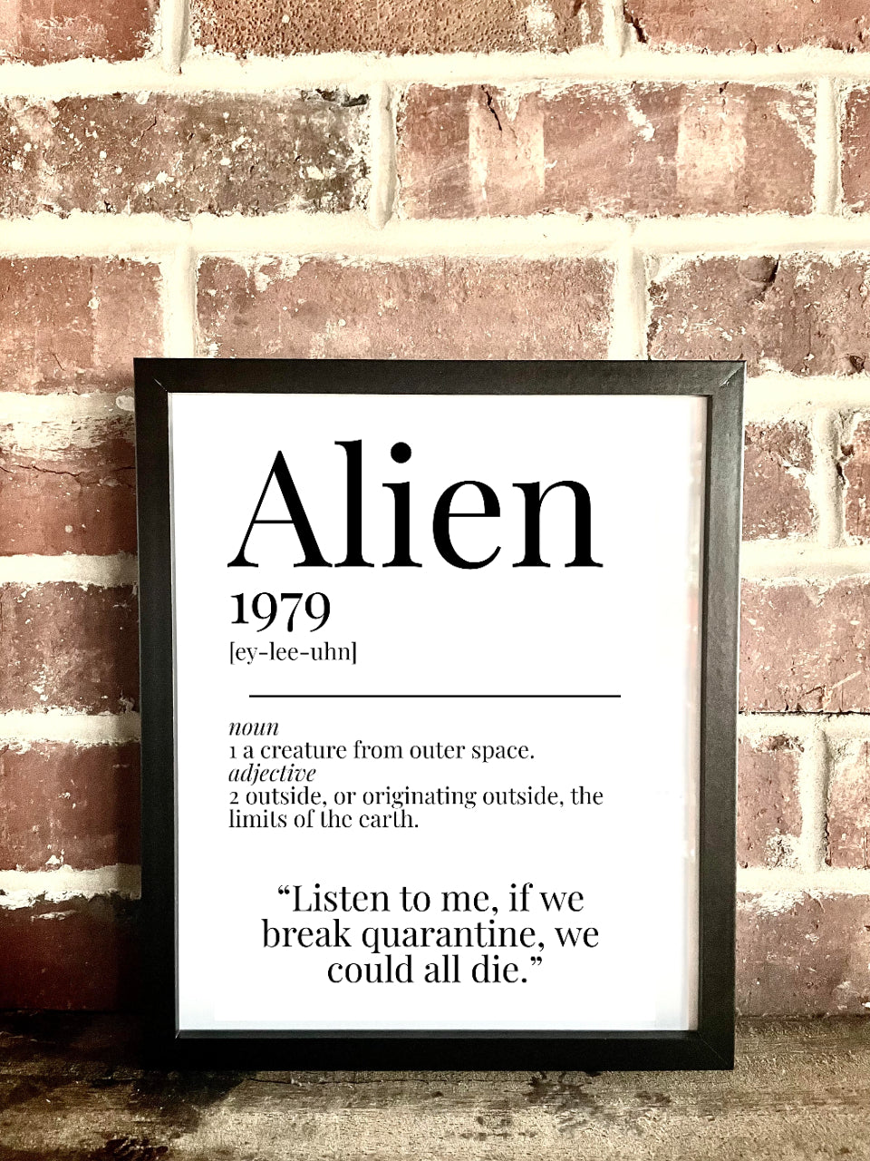 Alien 1979 Movie Quote Dictionary Prints