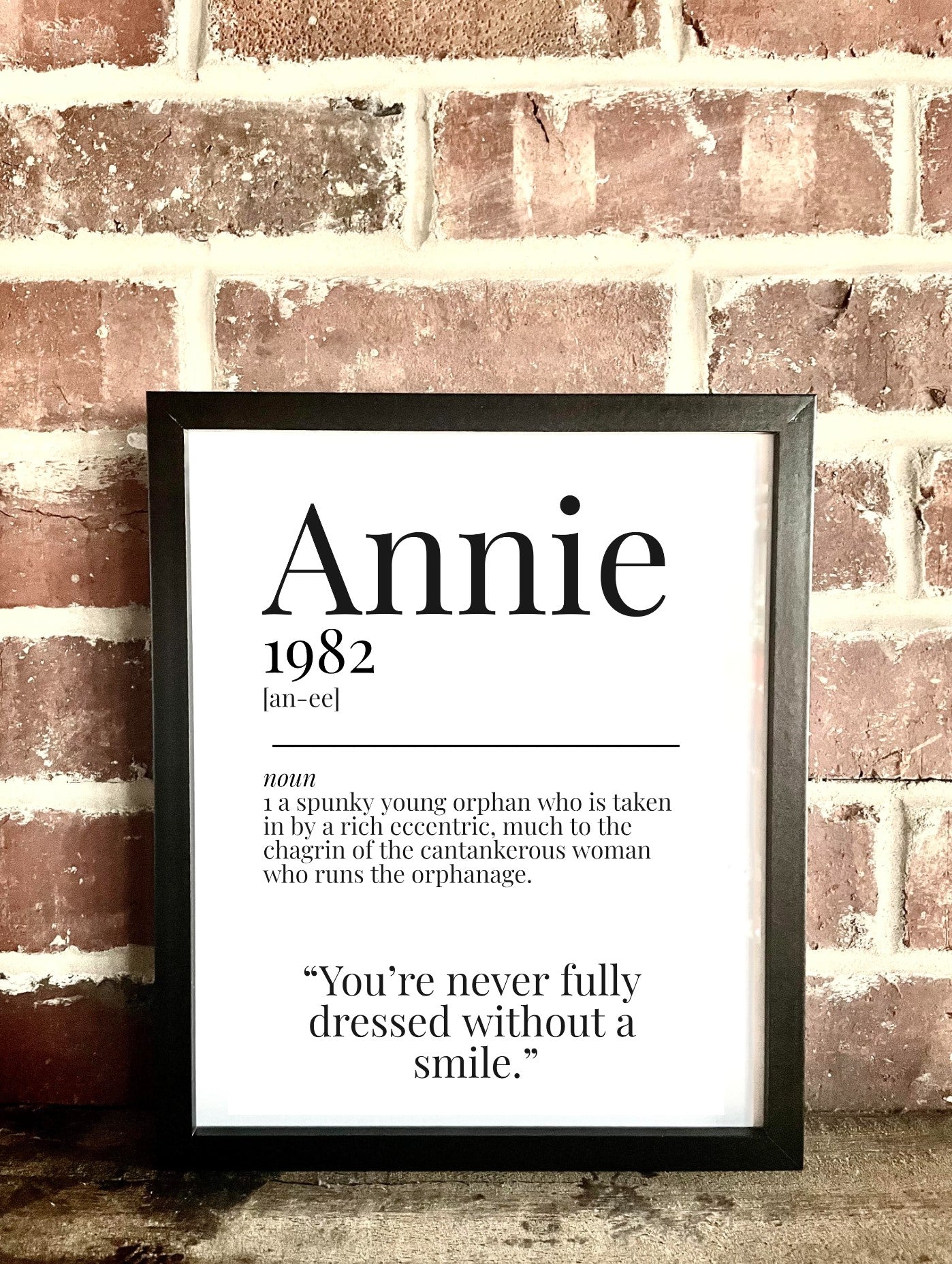 Annie 1982 Movie Quote Dictionary Prints