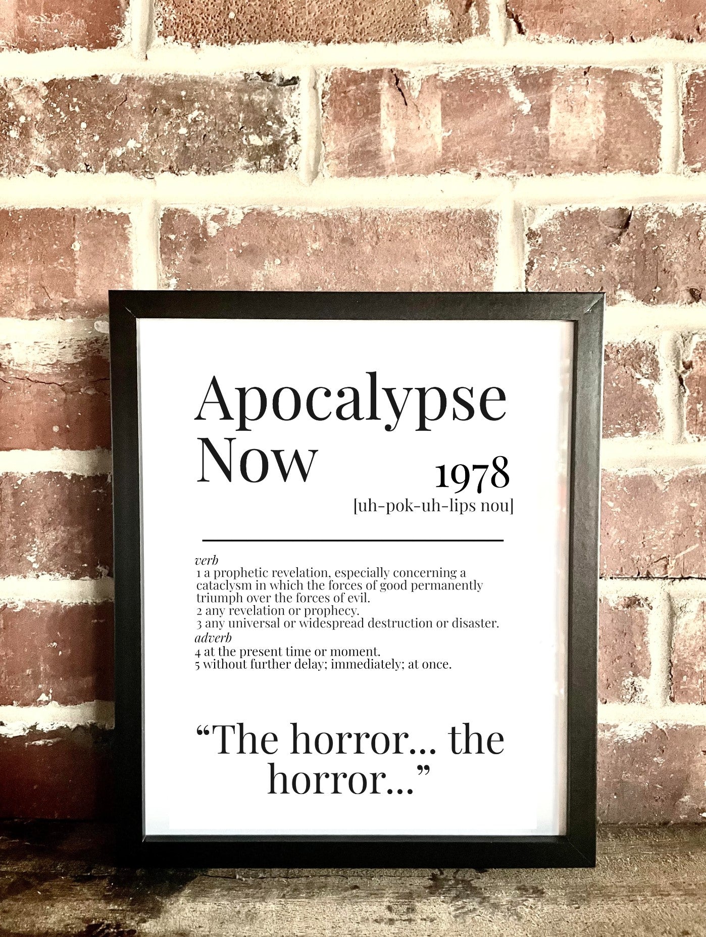 Apocalypse Now 1979 Movie Quote Dictionary Prints