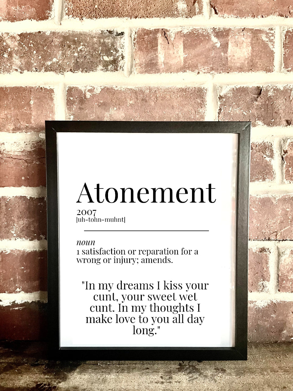 Atonement 2007 Movie Quote Dictionary Prints