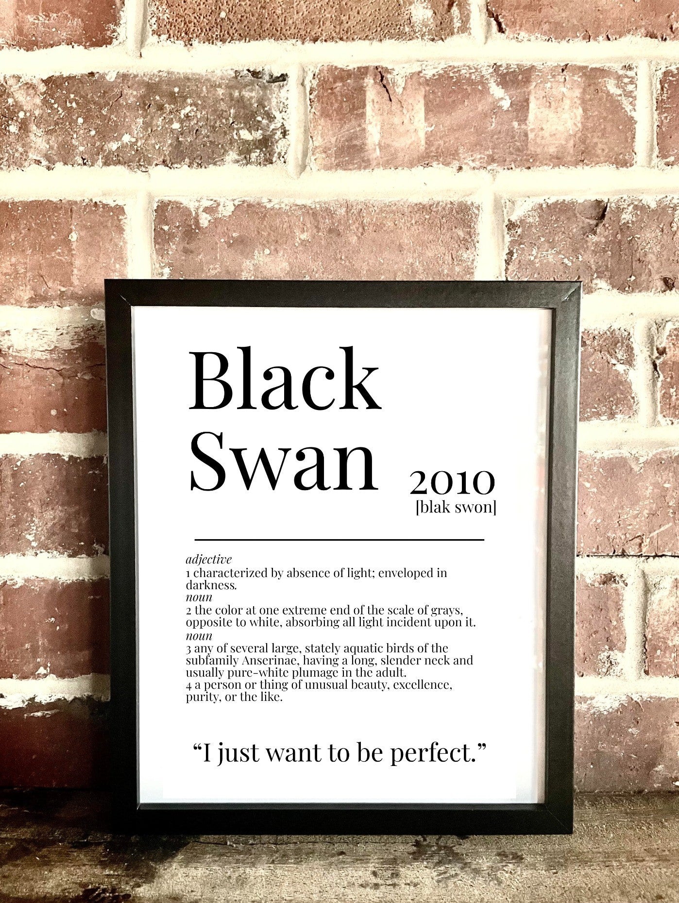 Black Swan 2010 Movie Quote Dictionary Prints