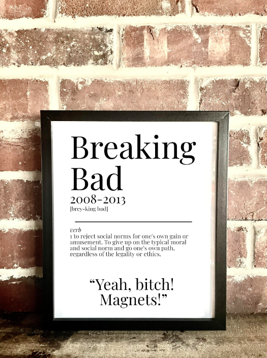 Breaking Bad TV Quote Dictionary Prints