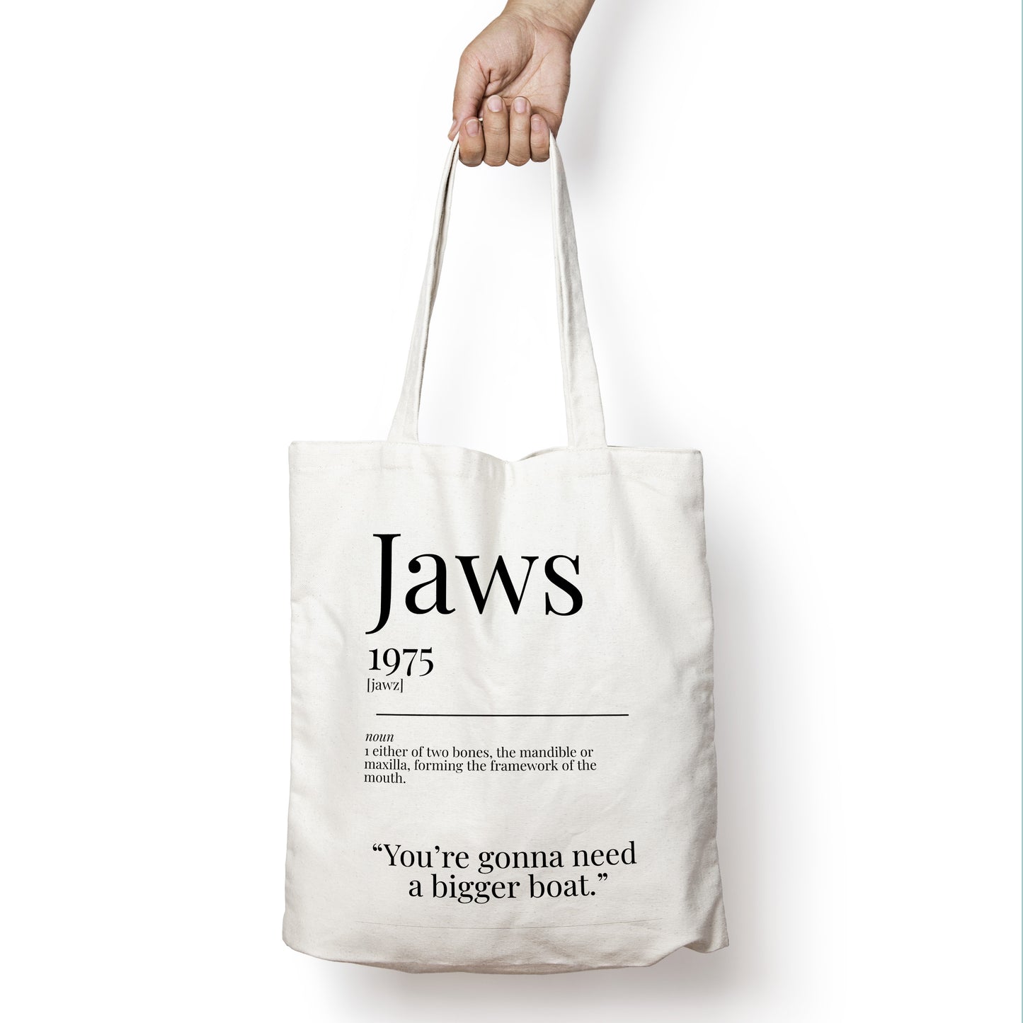 Jaws 1975 Movie Quote Dictionary Tote Bag