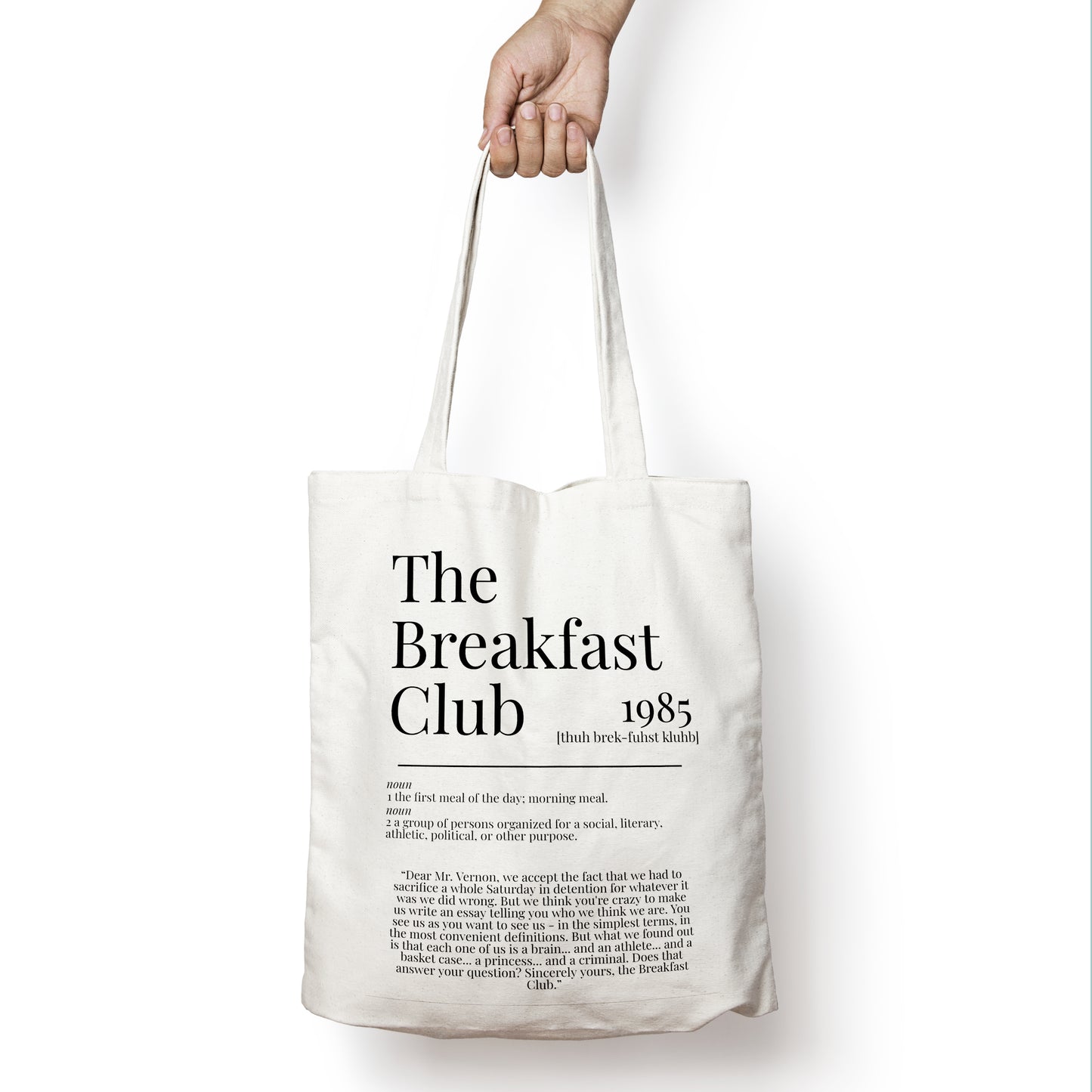 The Breakfast Club 1985 Movie Quote Dictionary Tote Bag