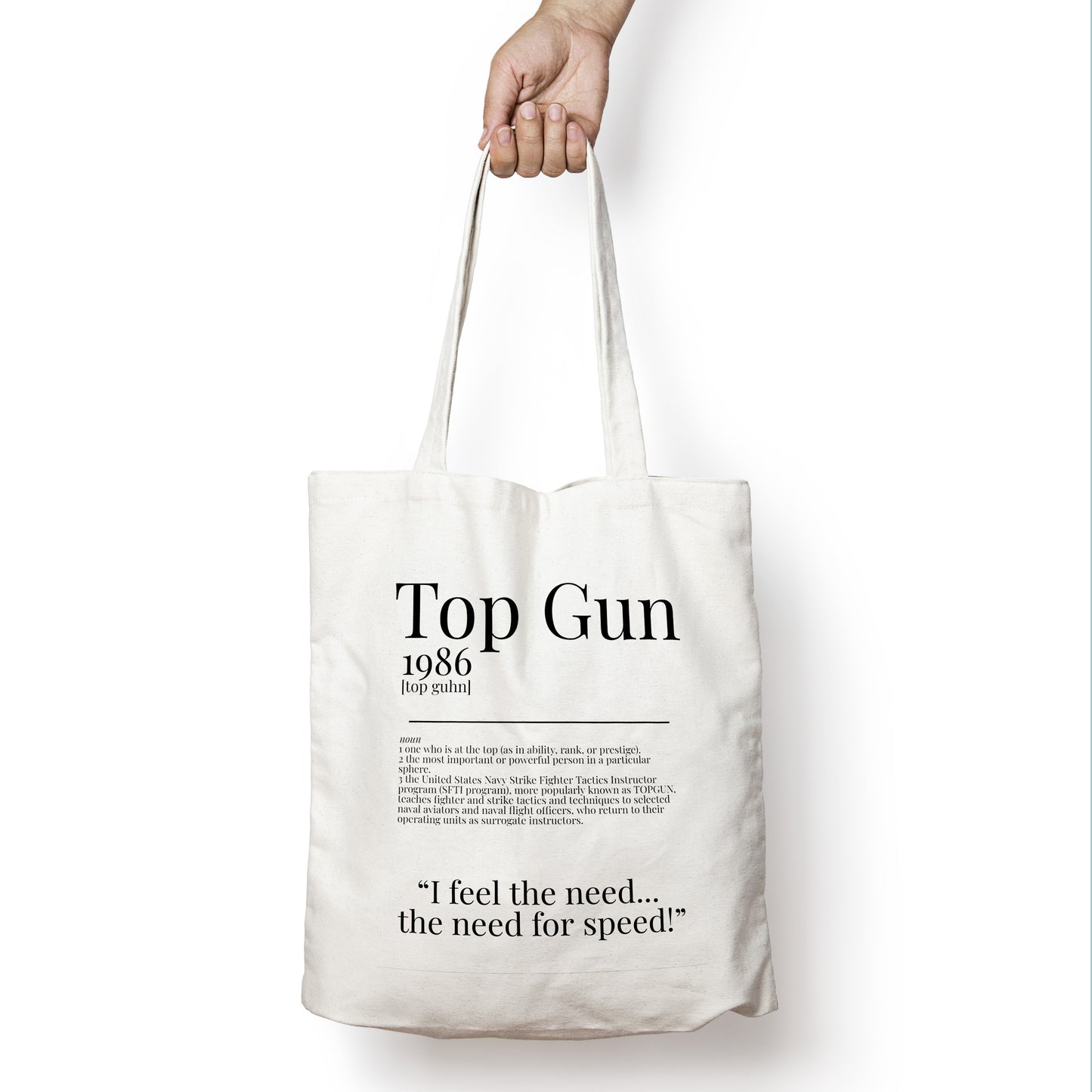 Top Gun 1986 Movie Quote Dictionary Tote Bag