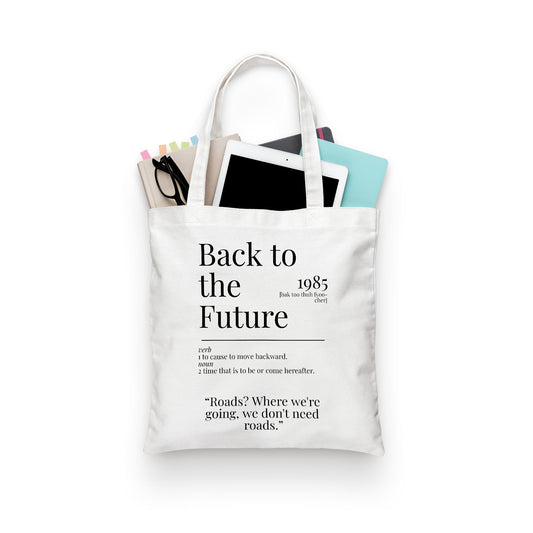 Back to the Future 1985 Movie Quote Dictionary Tote Bag