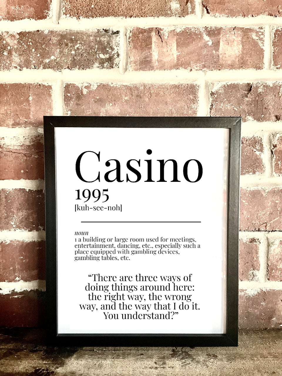 Casino 1995 Movie Quote Dictionary Prints