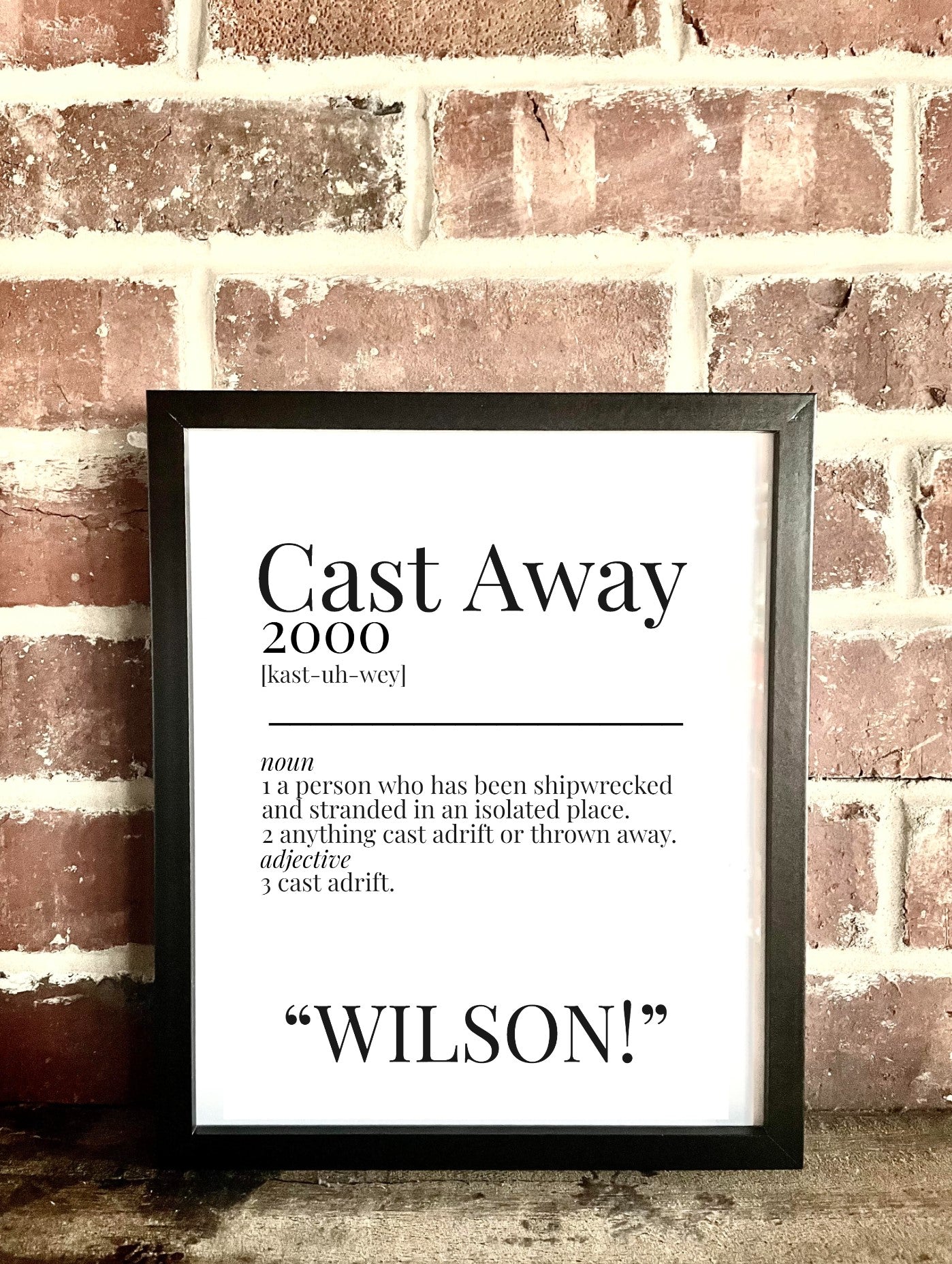 Cast Away 2000 Movie Quote Dictionary Prints