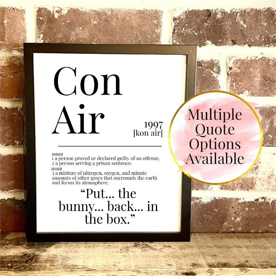 Con Air 1997 Movie Quote Dictionary Prints