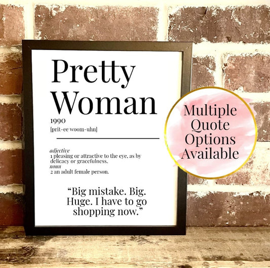 Pretty Woman 1990 Movie Quote Dictionary Prints