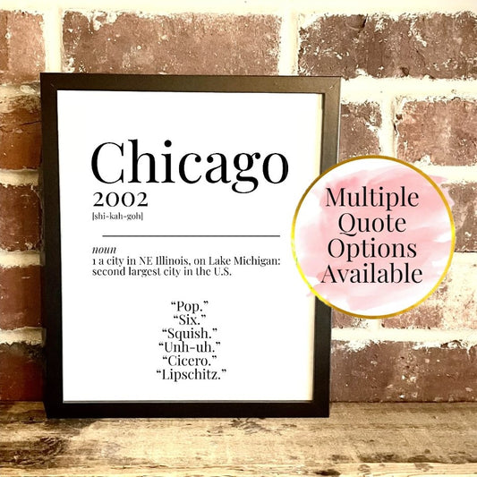 Chicago 2002 Movie Quote Dictionary Prints