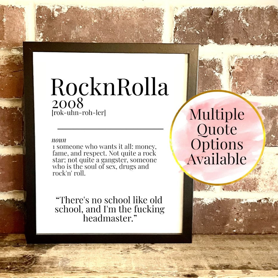 RocknRolla 2008 Movie Quote Dictionary Prints