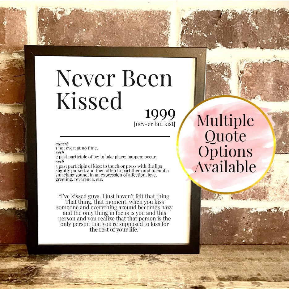 Never Been Kissed 1999 Movie Quote Dictionary Prints
