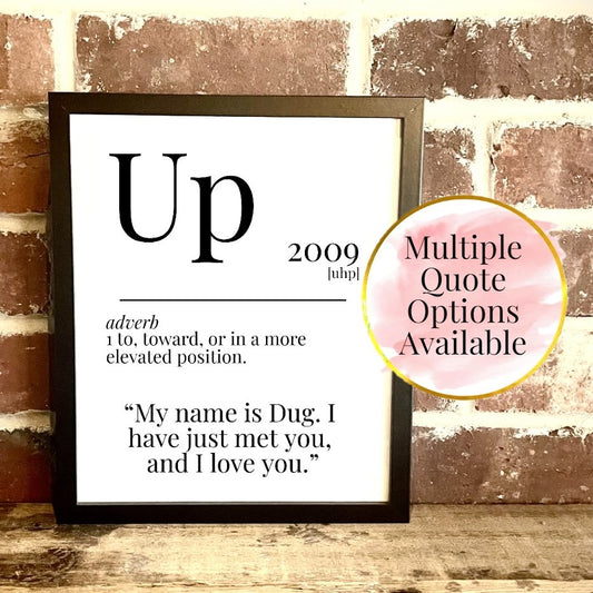 Up 2009 Movie Quote Dictionary Prints