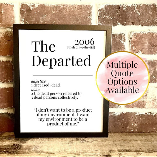 The Departed 2006 Movie Quote Dictionary Prints