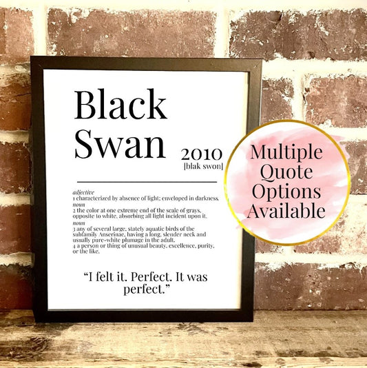 Black Swan 2010 Movie Quote Dictionary Prints