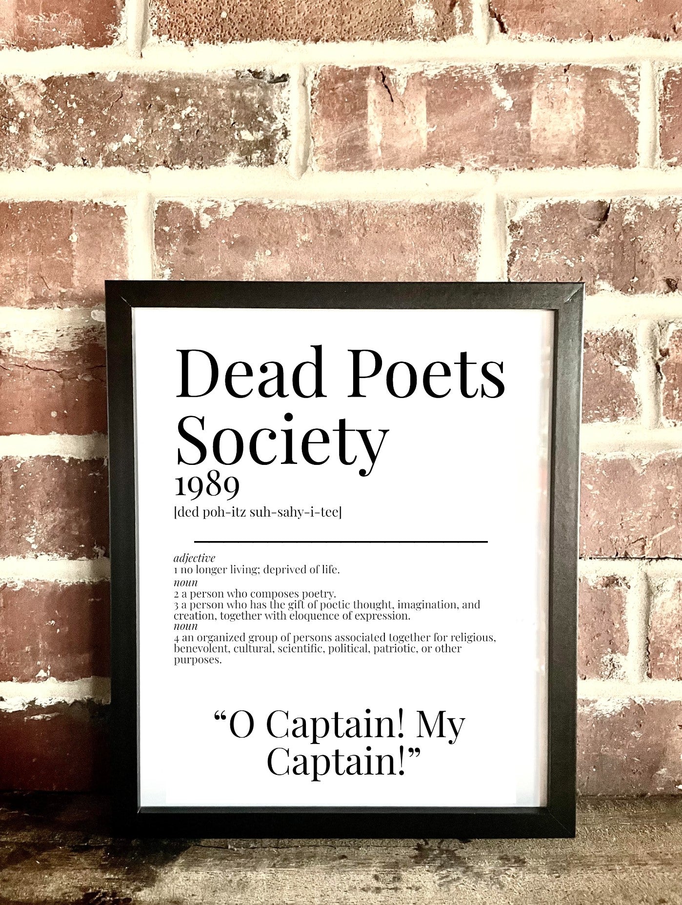 Dead Poets Society 1989 Movie Quote Dictionary Prints