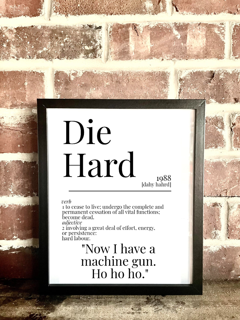 Die Hard 1988 Movie Quote Dictionary Prints