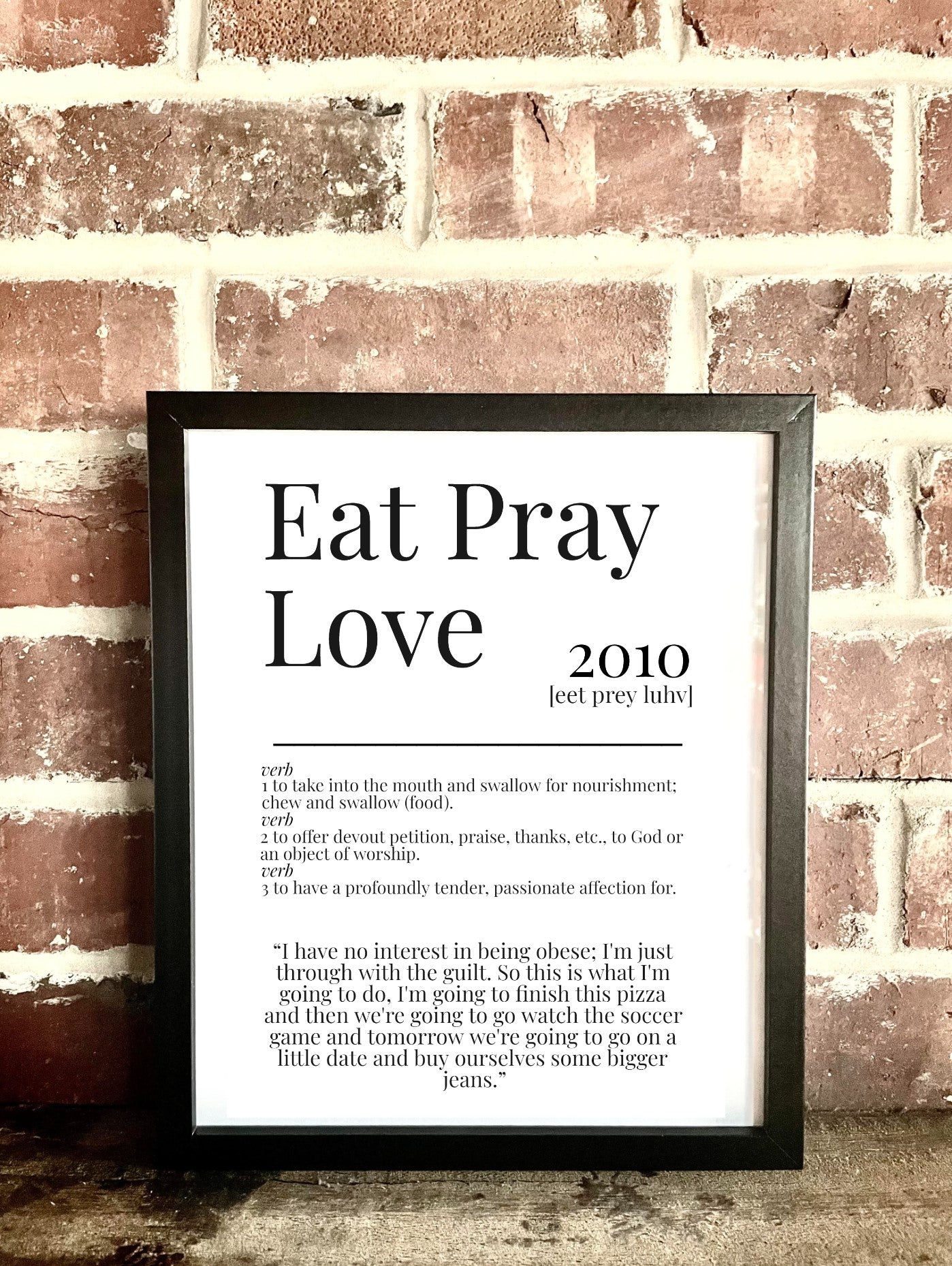 Eat Pray Love 2010 Movie Quote Dictionary Prints