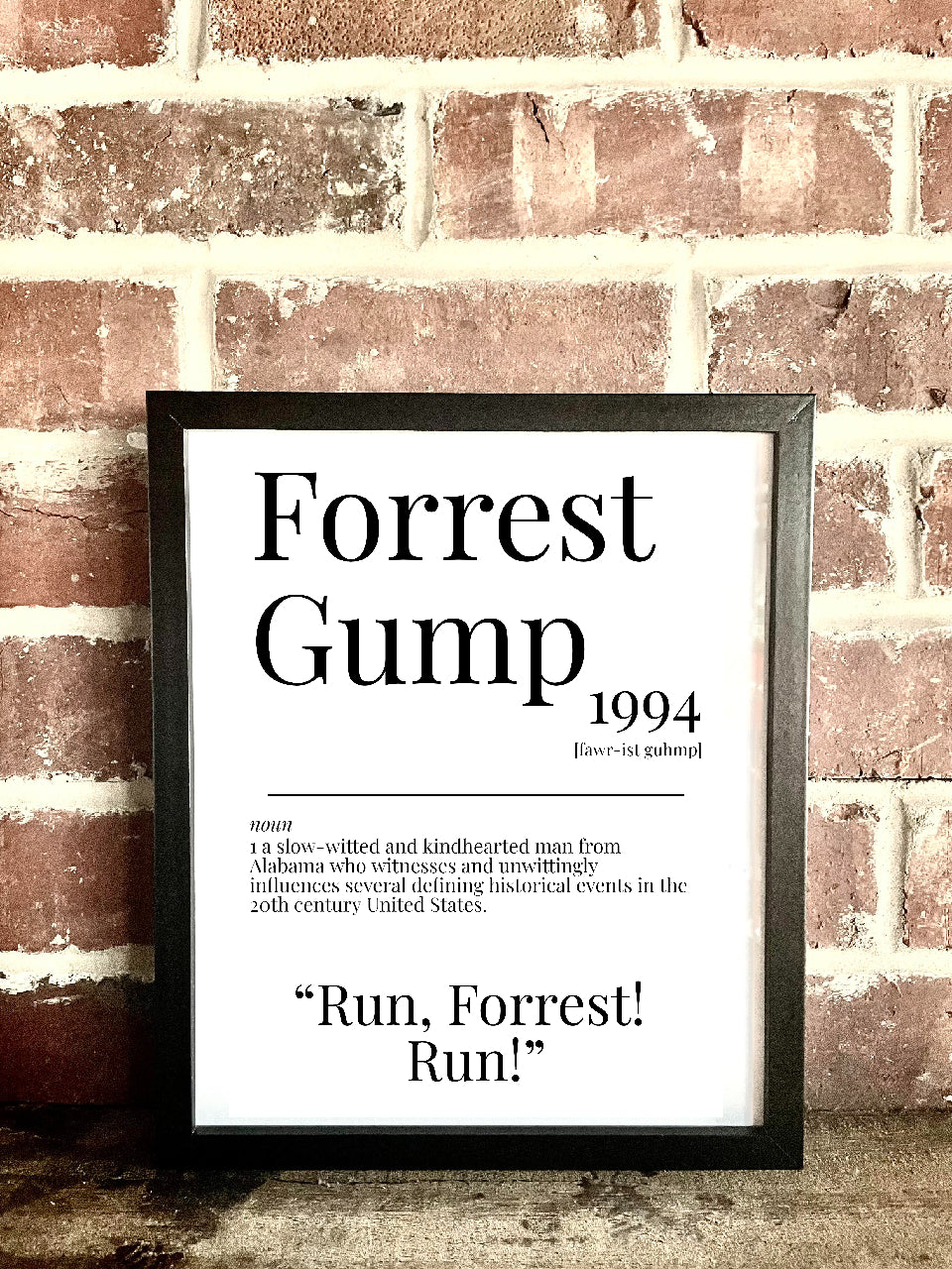 Forrest Gump 1994 Movie Quote Dictionary Prints