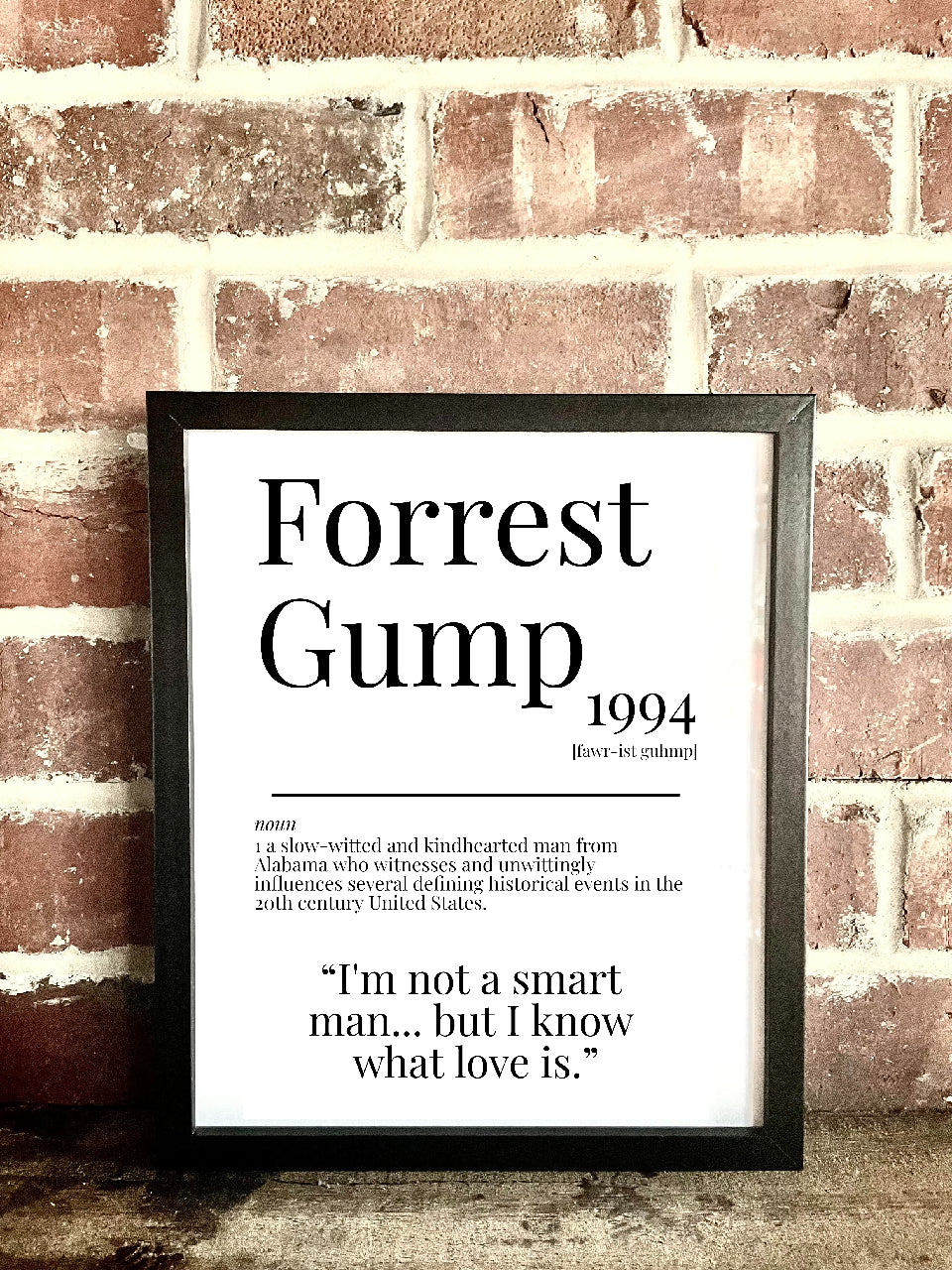 Forrest Gump 1994 Movie Quote Dictionary Prints