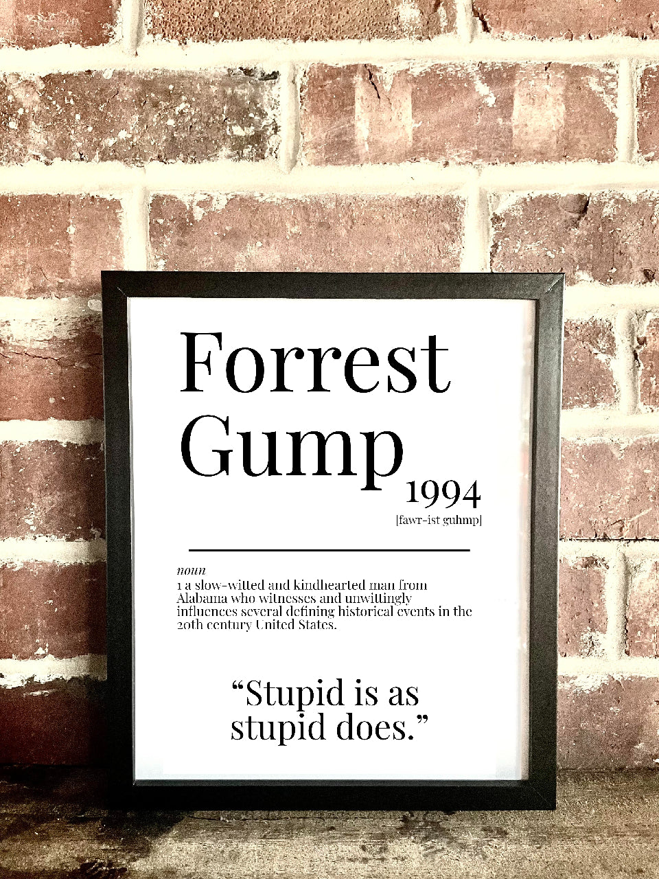 Forrest Gump 1994 Movie Quote Dictionary Prints