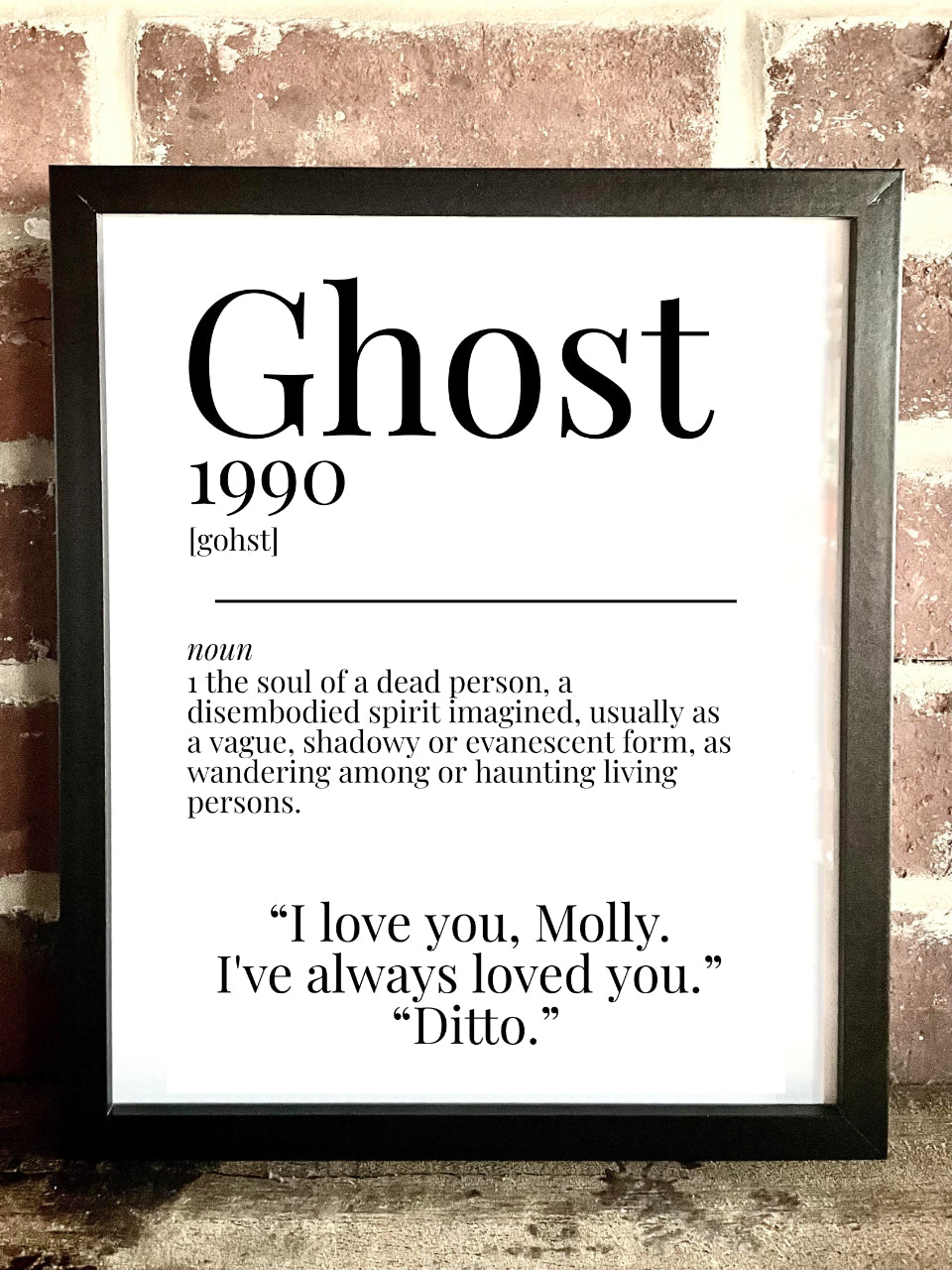 Ghost 1990 Movie Quote Dictionary Prints