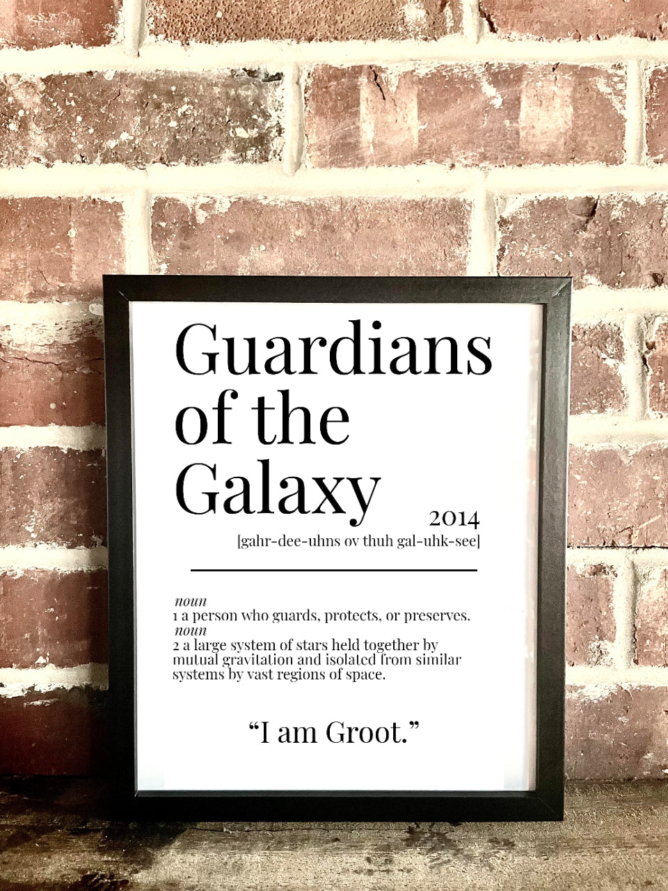 Guardians of the Galaxy 2014 Movie Quote Dictionary Prints