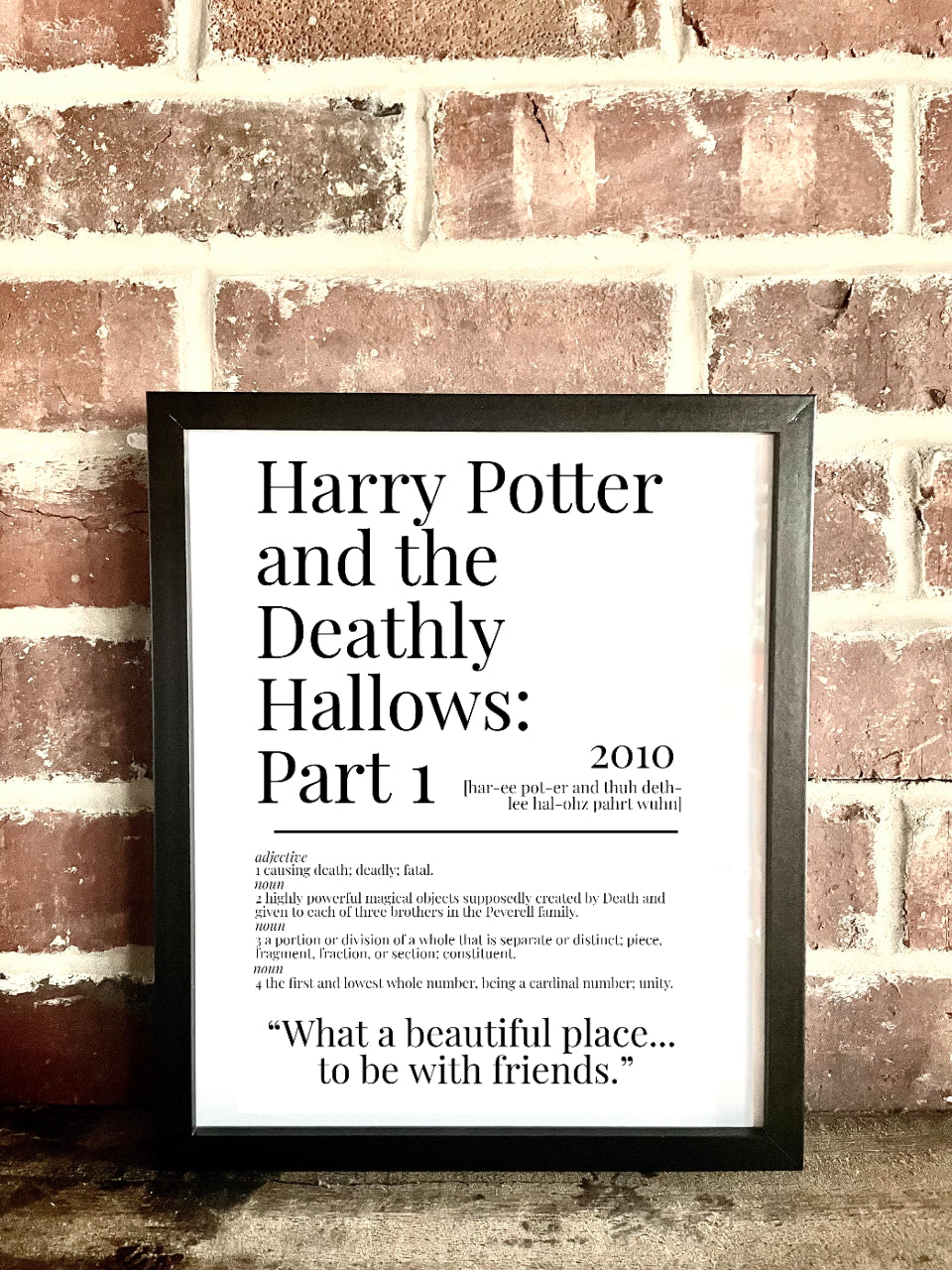 Harry Potter and the Deathly Hallows: Part 1 2010 Movie Quote Dictionary Prints