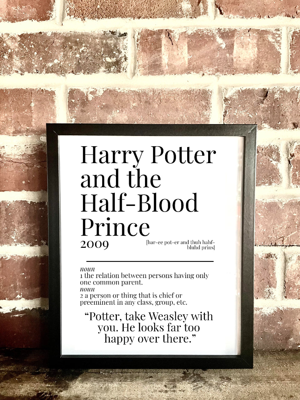 Harry Potter and the Half-Blood Prince 2009 Movie Quote Dictionary Prints