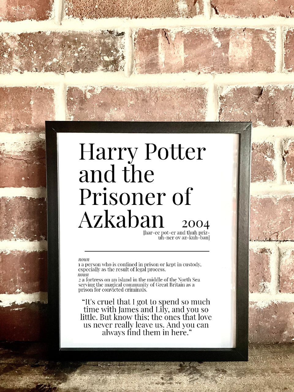 Harry Potter and the Prisoner of Azkaban 2004 Movie Quote Dictionary Prints