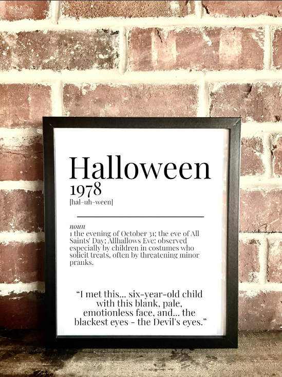 Halloween 1978 Movie Quote Dictionary Prints